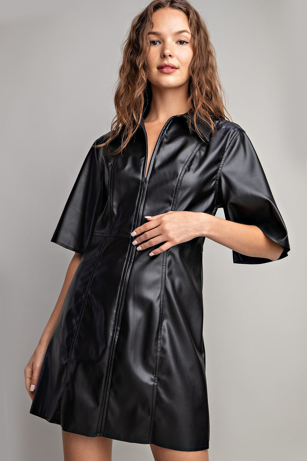 Ollie Leather Mini Dress