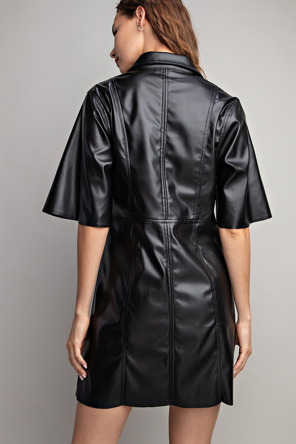 Ollie Leather Mini Dress