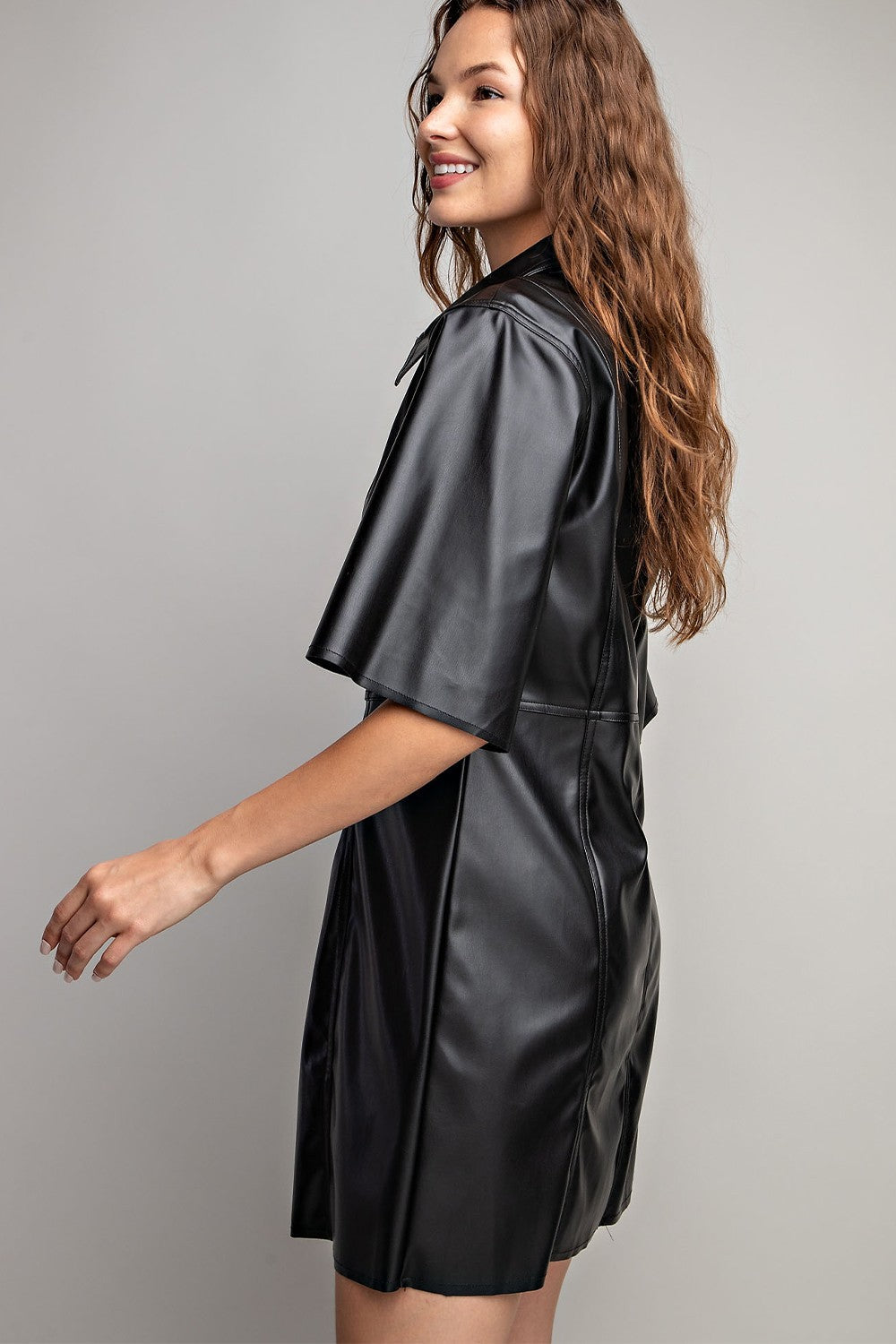 Ollie Leather Mini Dress