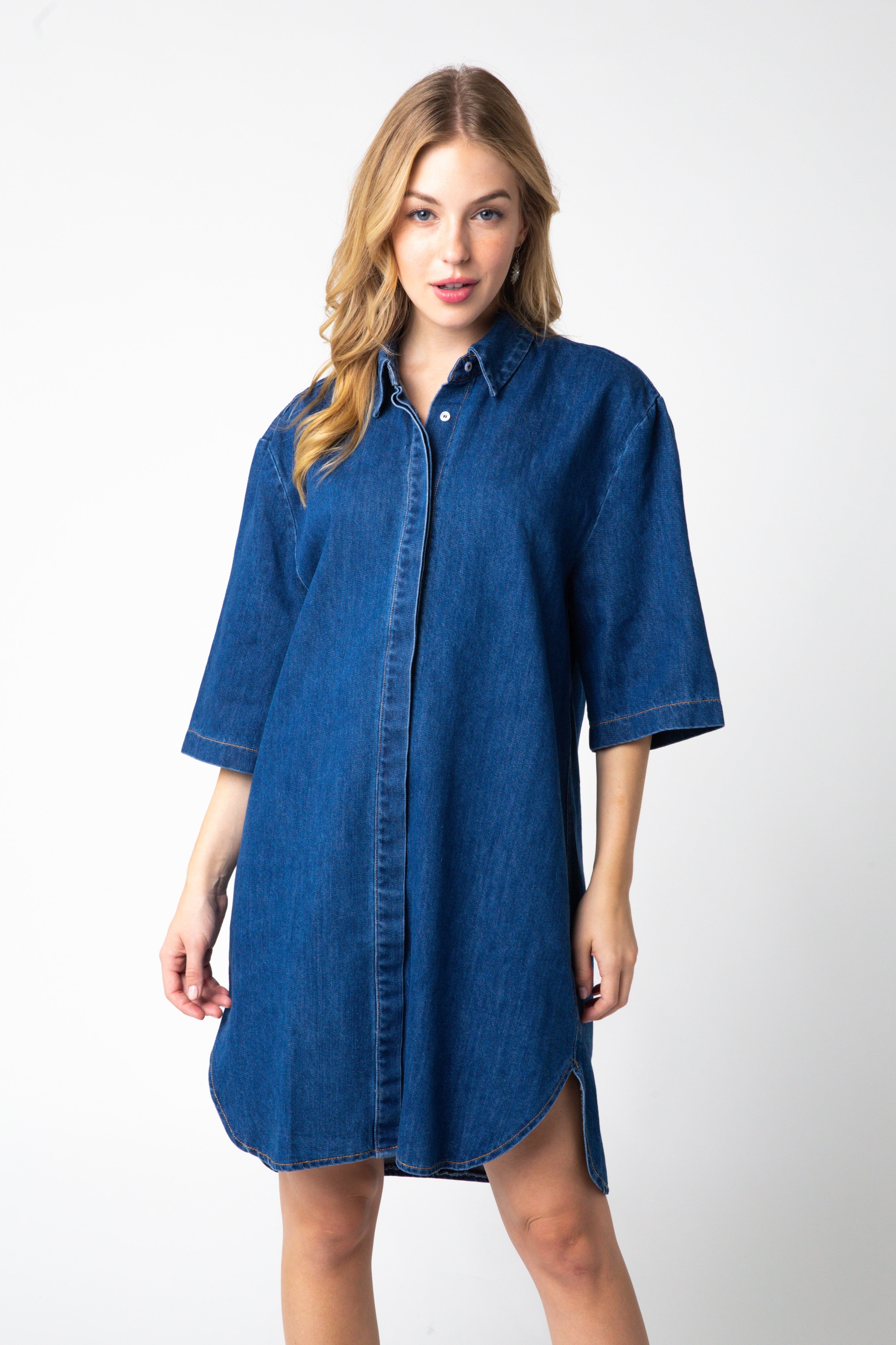 The Sabrina Denim Shirt Dress