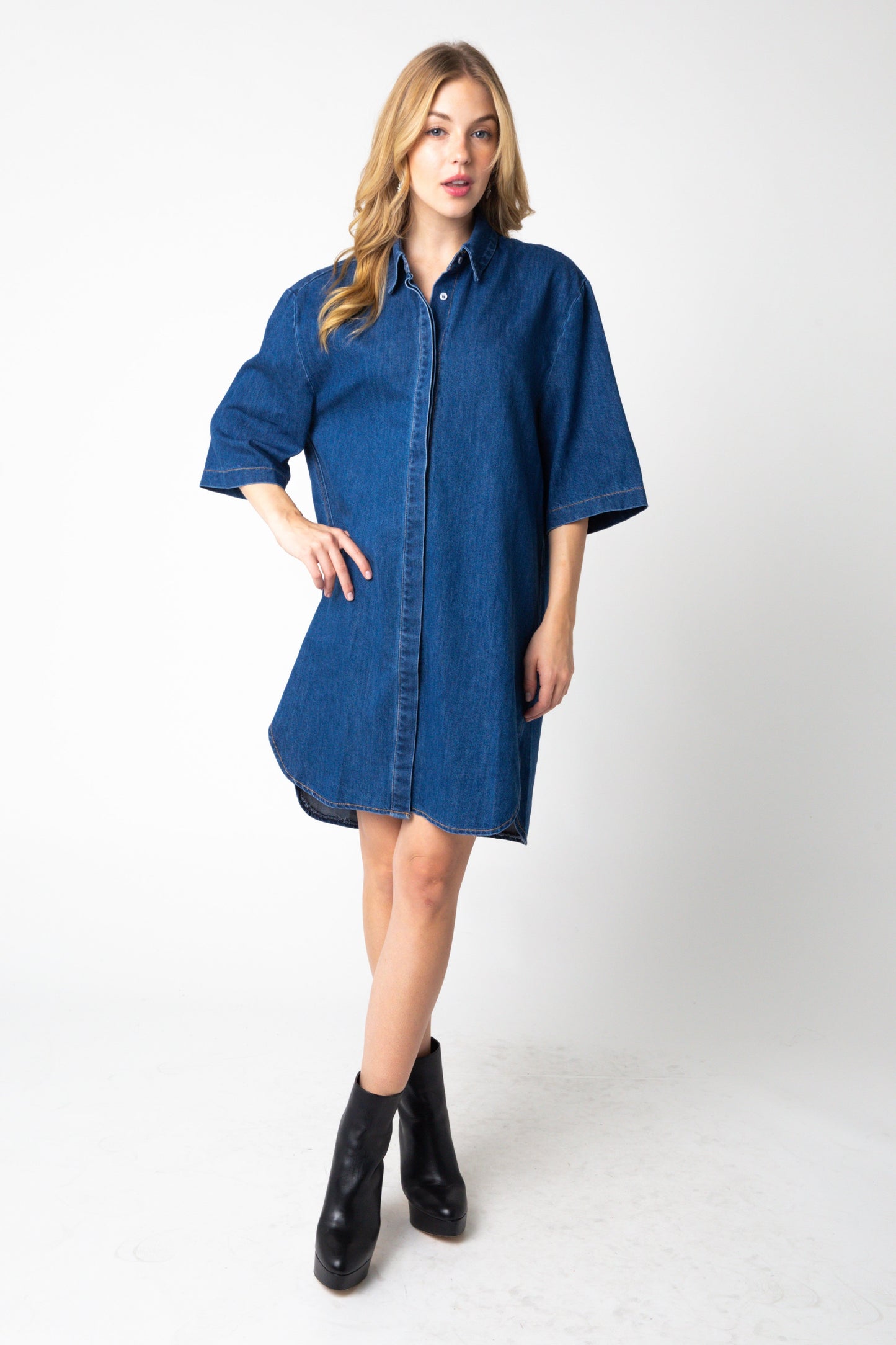 The Sabrina Denim Shirt Dress