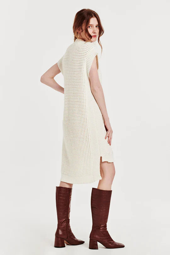 Victoria Wide Neck Sweater Dress