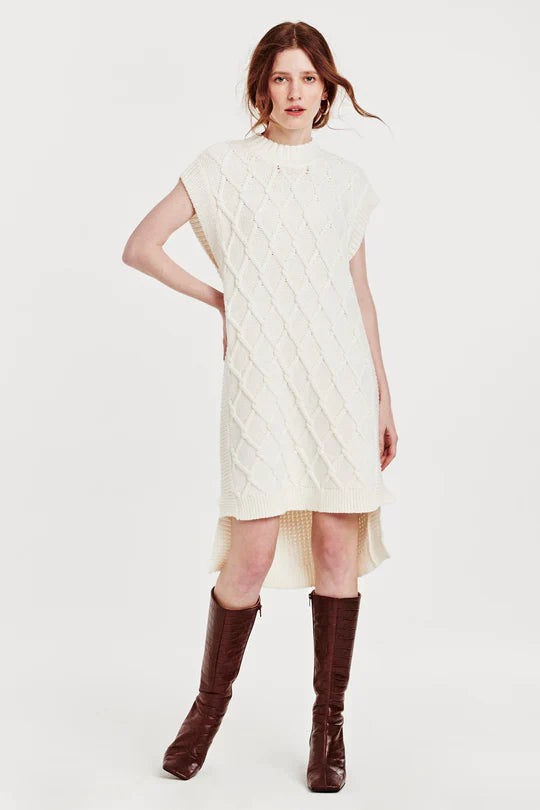 Victoria Wide Neck Sweater Dress