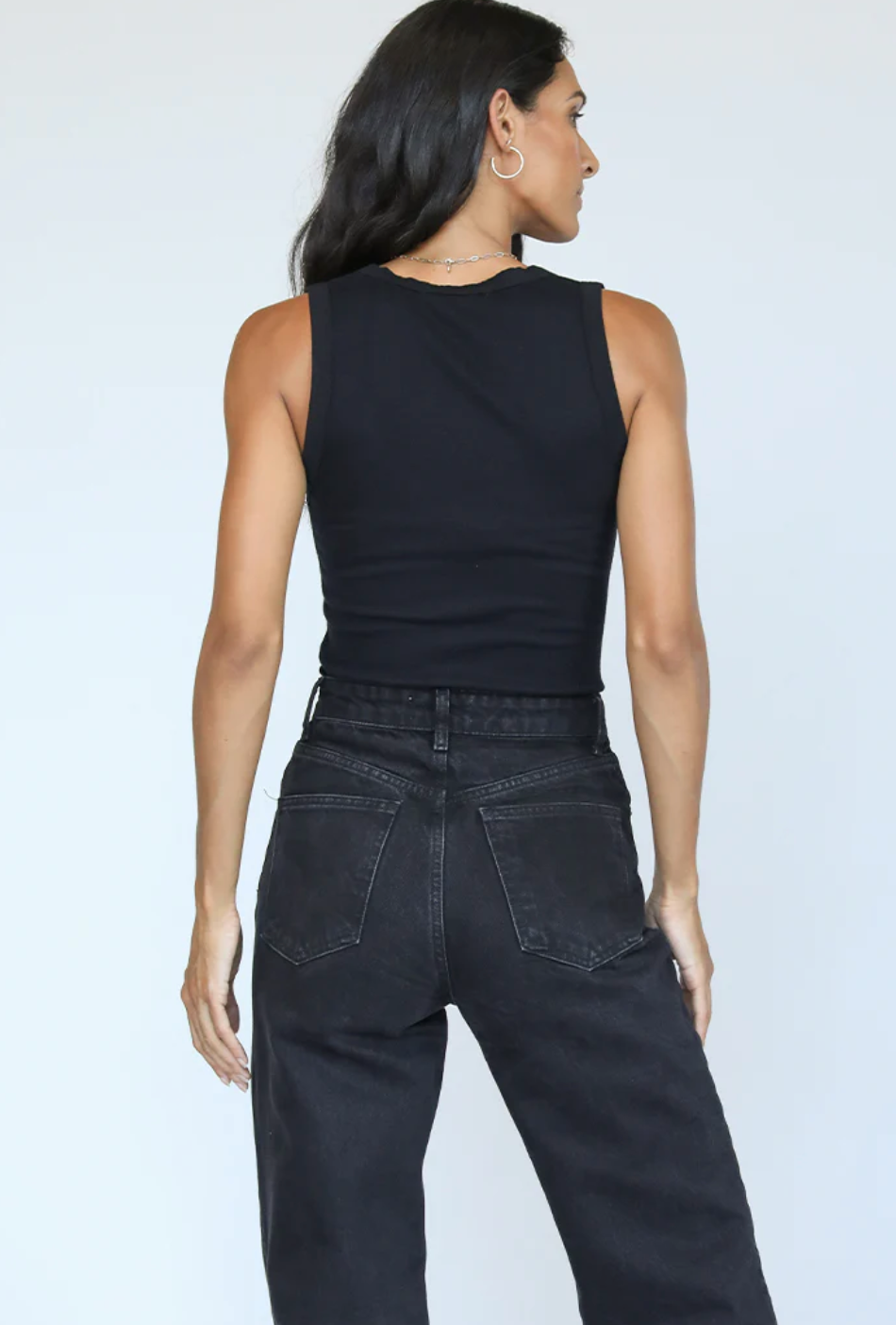 Jordan U Neck Ribbed Tank