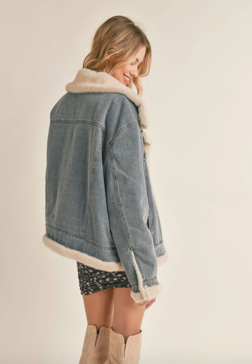 Zee Faux Fur Denim Jacket