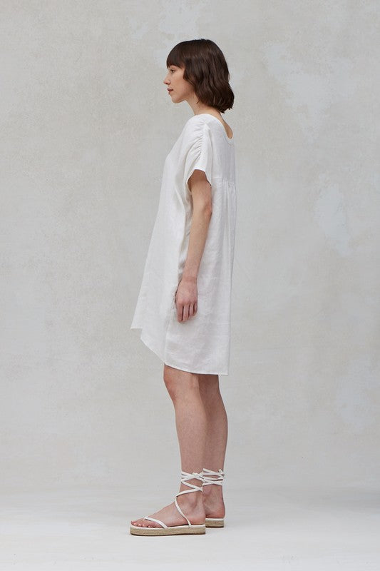 Boxy Linen Mini Dress